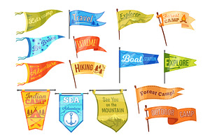 Camp pennants. Varsity outdoor, a Graphic by Stock-Smart-Start