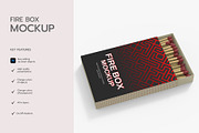 Fire Match Box Mockup Template, a Product Mockup by graphypix (Thumbnail 2 of 4)