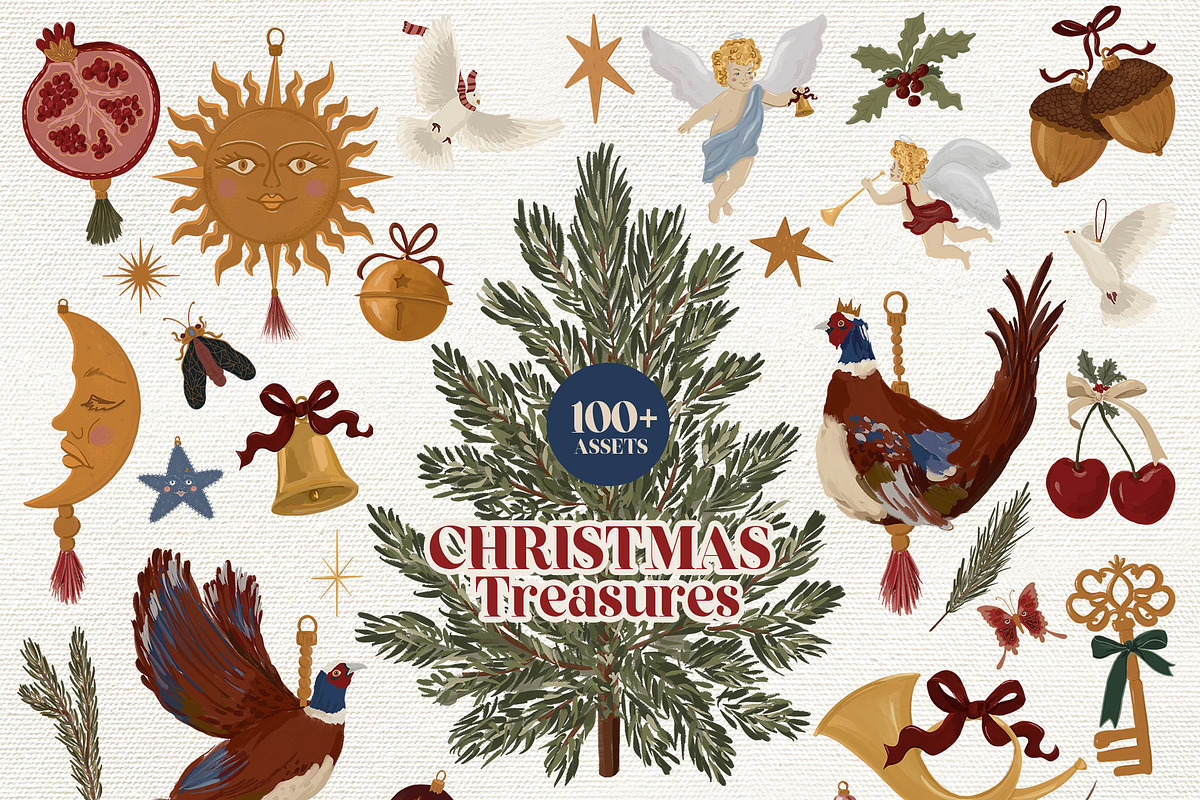 Hand-Painted Christmas Treasures, an Object Graphic by Mio Buono (Photo 4 of 14)