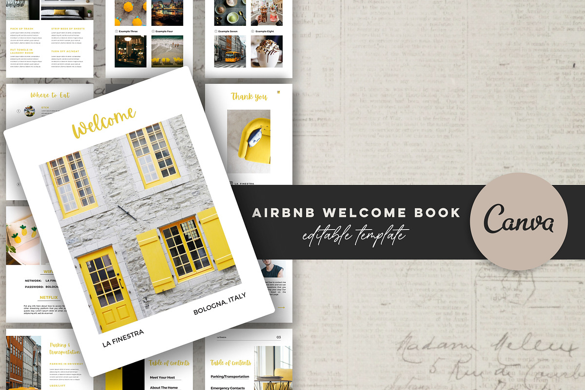 CANVA AIRBNB WELCOME BOOK, a Brochure Template by Design House (Photo 1 of 10)