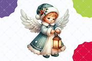 Cute Christmas Baby Angel Clipart, an Illustration by designcity5 (Thumbnail 4 of 5)