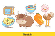 Alphabet O For Vocabulary Clipart, an Education Illustration by Peekadillie Art (Thumbnail 3 of 3)