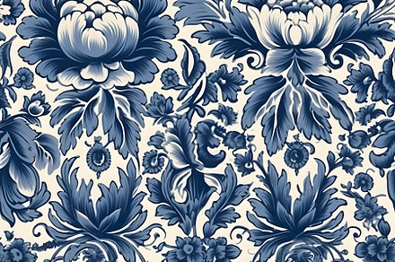 Baroque Floral Seamless Pattern, a Pattern Graphic by PixelMindscape