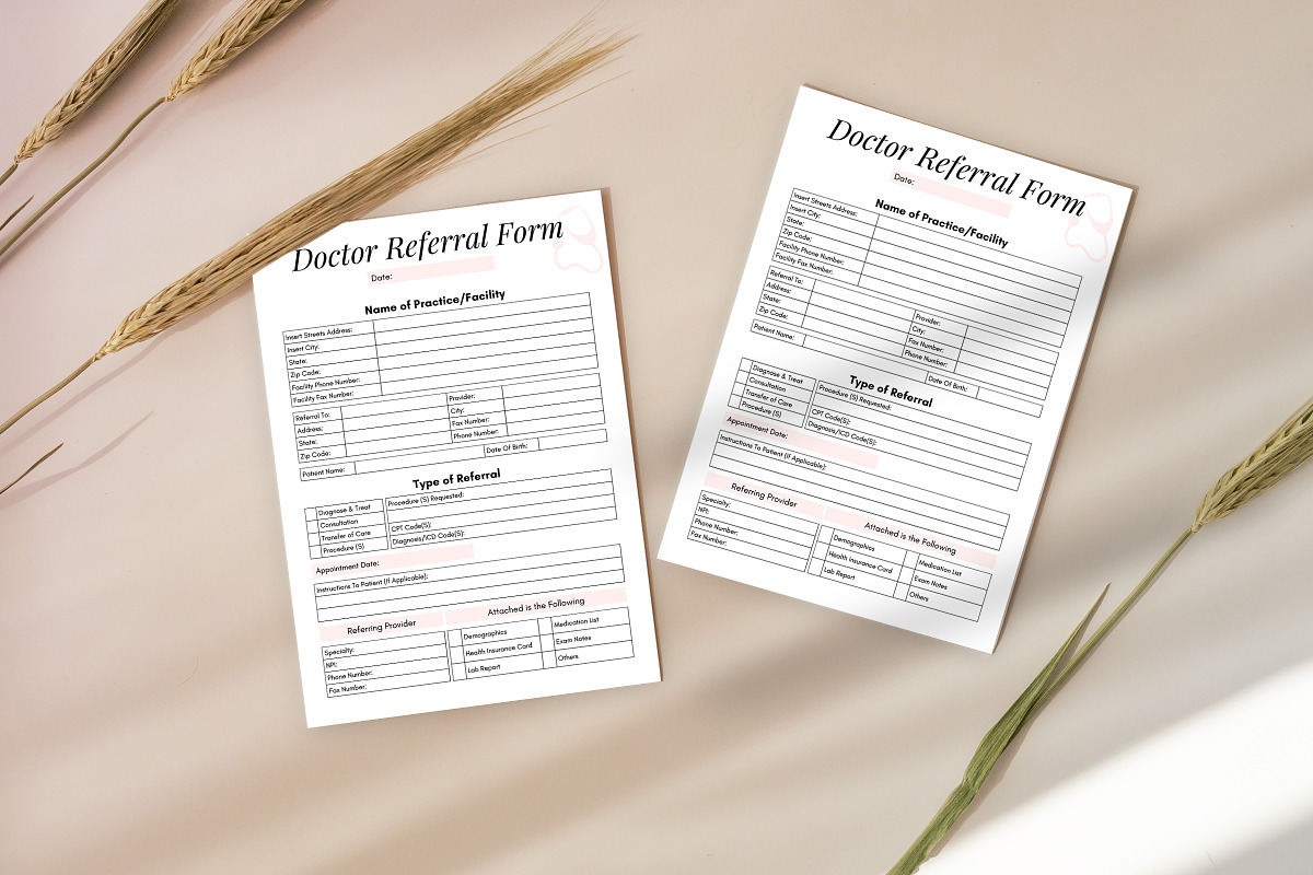 Printable Doctor Referral Form, a Print Template by Snapybiz (Photo 5 of 8)