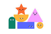 Cute childish geometry shapes set, an Object Illustration by Good Studio (Thumbnail 2 of 4)