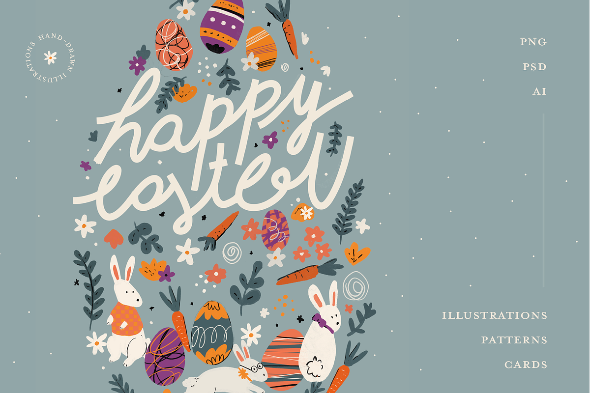 Modern Easter, a Seasonal Illustration by HeyLuisa (Photo 1 of 7)