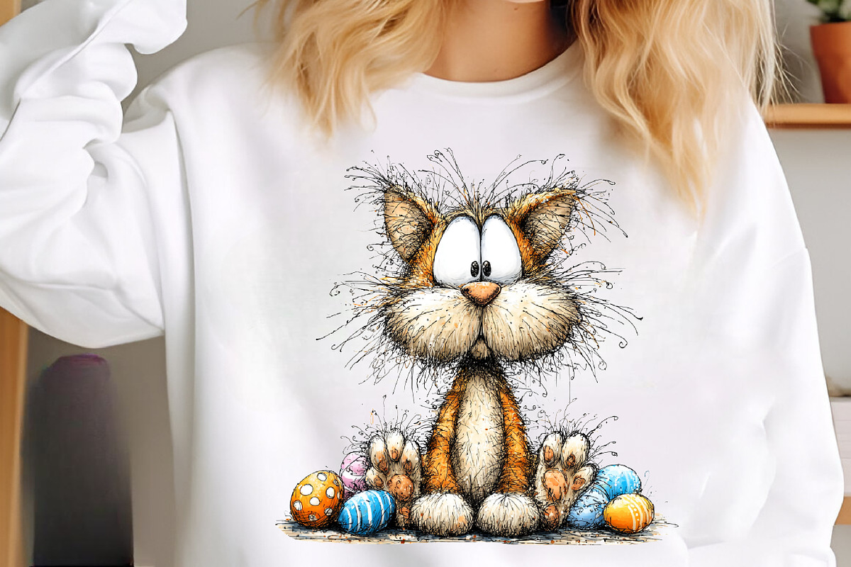 Whimsical easter cats clipart, an Illustration by SinaCreation (Photo 6 of 11)