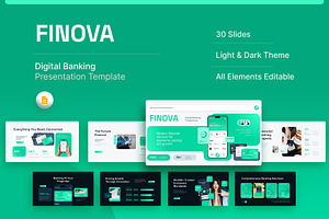 Digital Banking Google Slides, a Presentation Template by New Coral Design