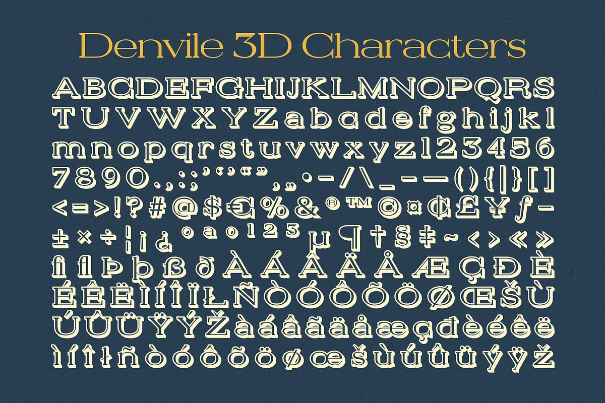 Denvile 3D, a Serif Font by Craft Supply Co. (Photo 8 of 8)