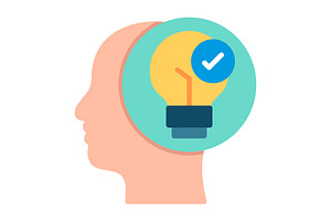 Creative mind Flat Icon, a Duotone Icon by Pexelpy