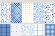 Cobalt Cottagecore.Seamless Patterns, a Pattern Graphic by oxygen_8 (Thumbnail 10 of 10)