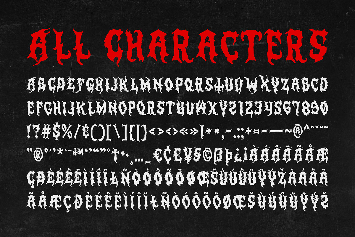 CS Whistle – Black Metal Font, a Blackletter Font by Craft Supply Co. (Photo 8 of 8)