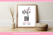 Pink & Black WiFi QR Code Sign, a Flyer Template by SunshineStudioBoutique (Thumbnail 9 of 10)
