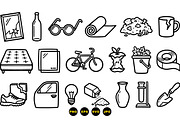 Minimalist Line Art Object Set, an Illustration by designvectx (Thumbnail 3 of 3)