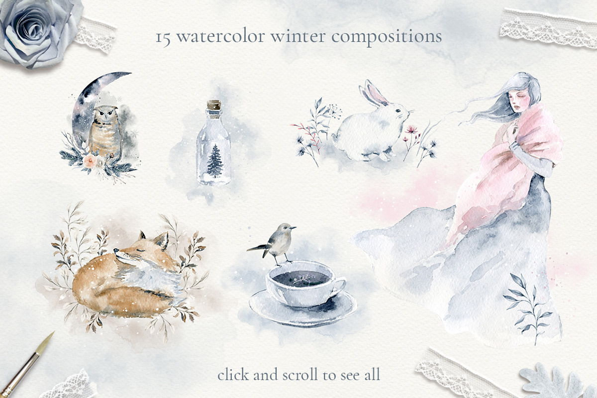 WINTER & CHRISTMAS bundle, an Animal Illustration by long summer (Photo 23 of 61)