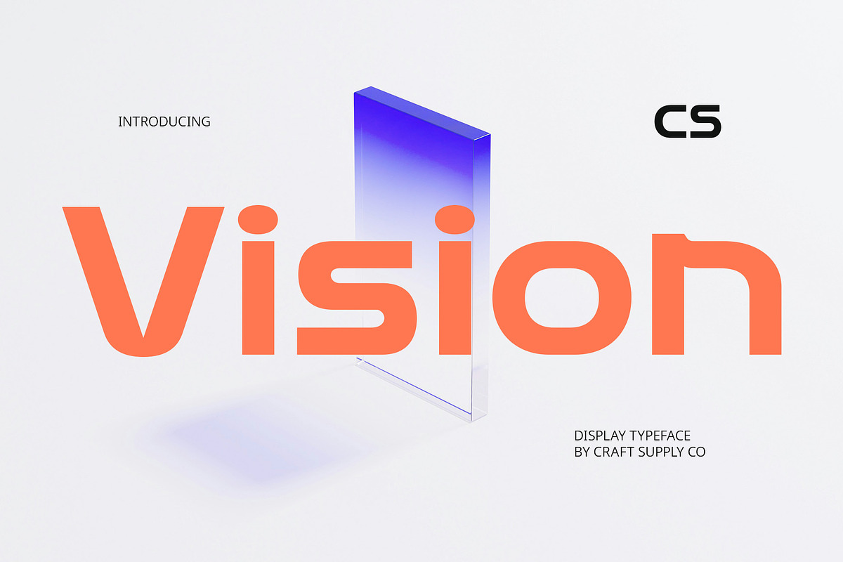 CS Vision – Techno Font, a Sans Serif Font by Craft Supply Co. (Photo 1 of 8)