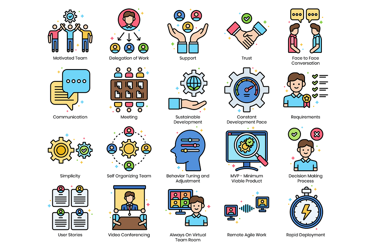 90 Agile Icons | Vivid, an Icon by Flat Icons