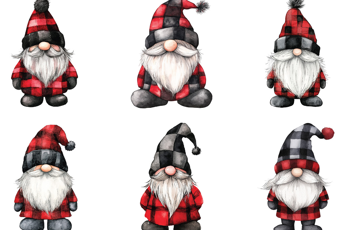 Kawaii Christmas Gnome Black Gnome, an Illustration by CraftArtStudio (Photo 3 of 6)