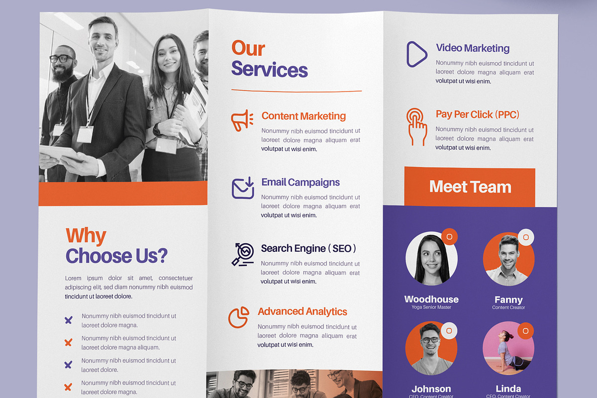 Business Trifold Brochure Design