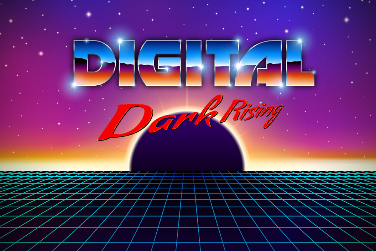 New retro wave landscape, an Illustration by Swillklitch