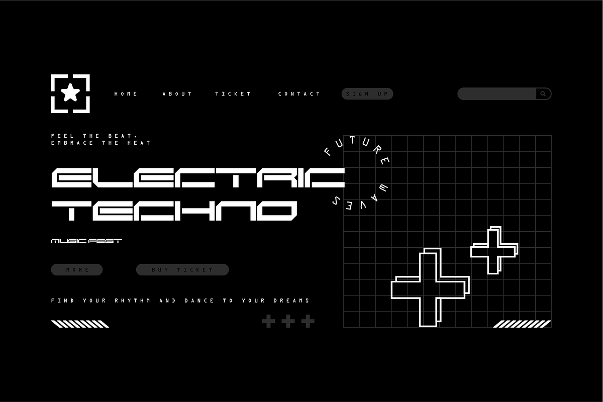 Clovyz - Futuristic Display Font, a Sans Serif Font by Typeagle (Photo 5 of 11)
