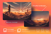 Concept art desert landscape, an Illustration by Artmeesri (Thumbnail 5 of 5)