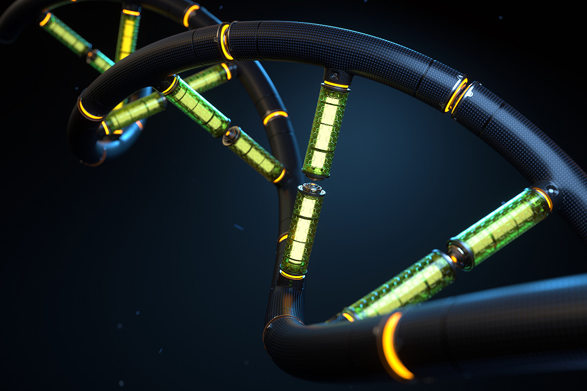 Artificial DNA strand, a Healthcare Illustration by iLexx (Photo 1 of 4)