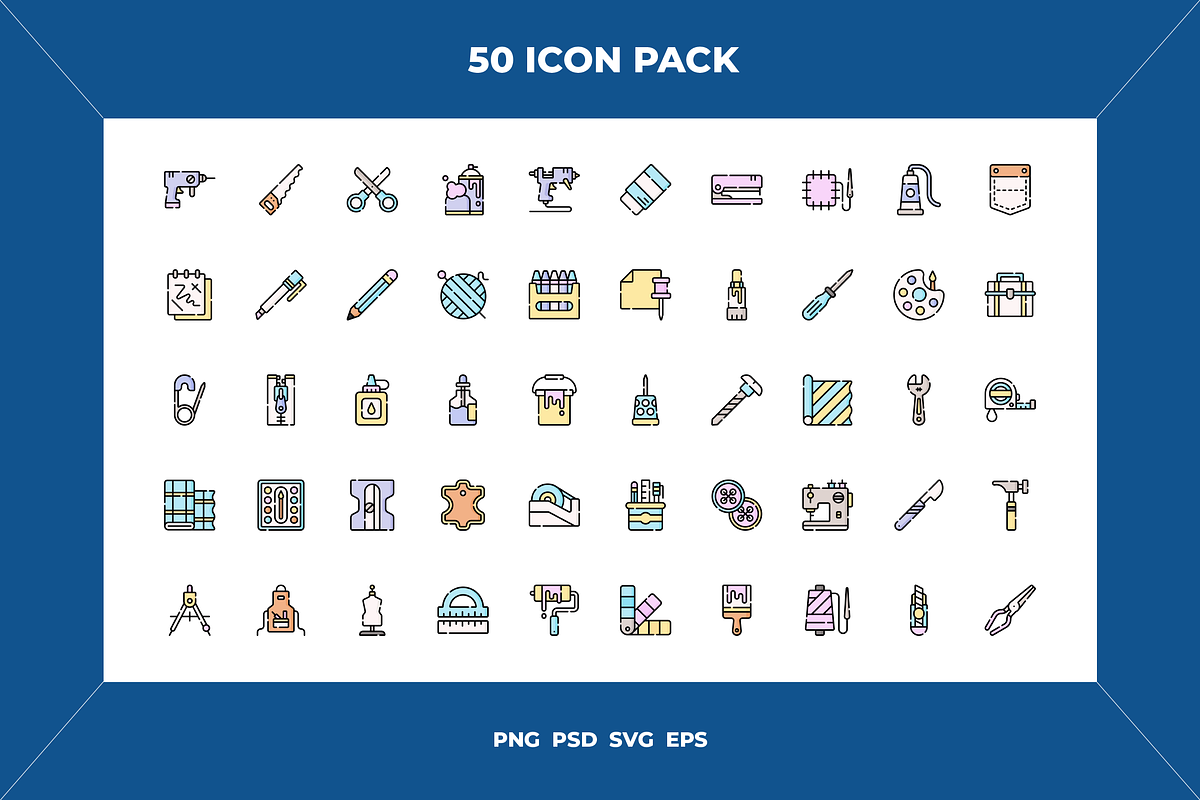 Handcrafts icons, an Outline Icon by Wencory (Photo 1 of 2)