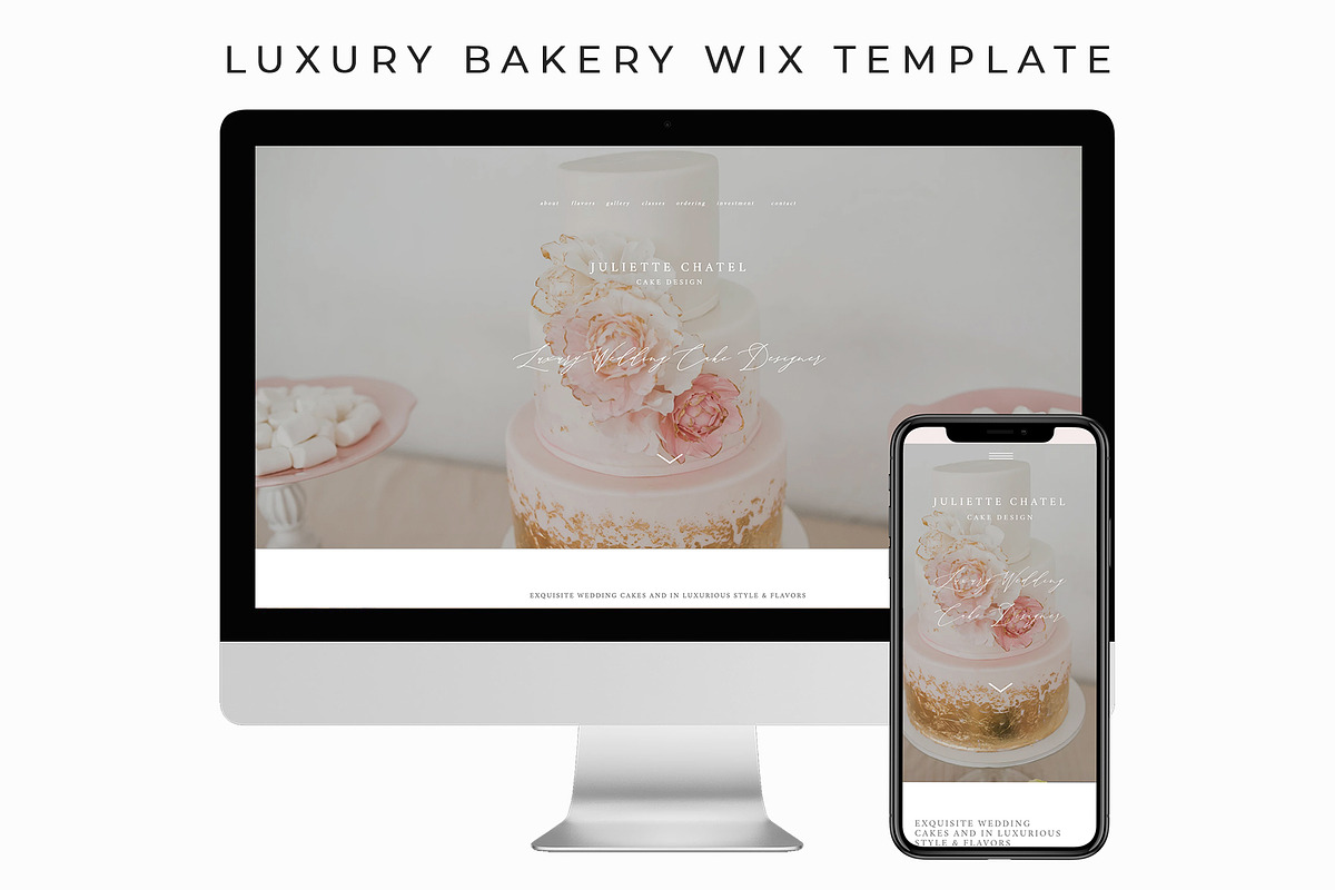 Luxury Bakery Wix Website Template, a Websites & App Template by PrettyGrandmillennial (Photo 1 of 2)