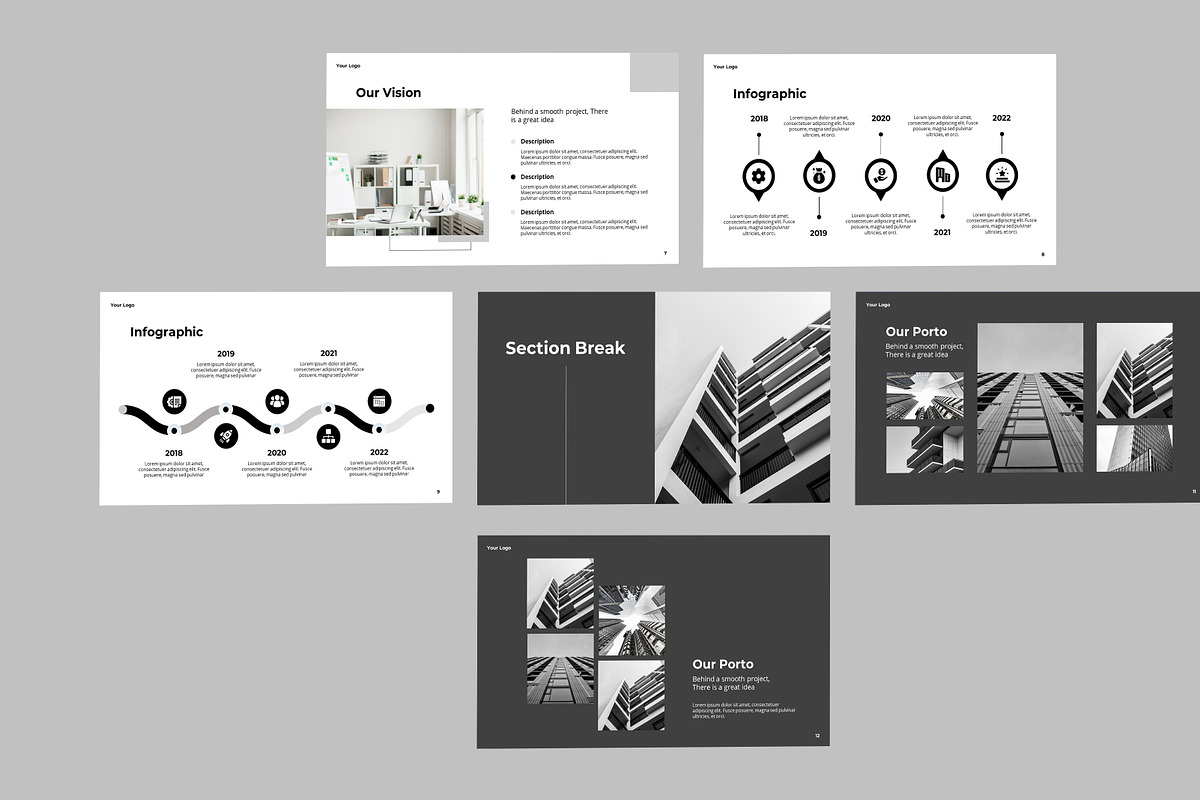 Minimalist Business presentation, a Presentation Template by Recreative (Photo 3 of 6)