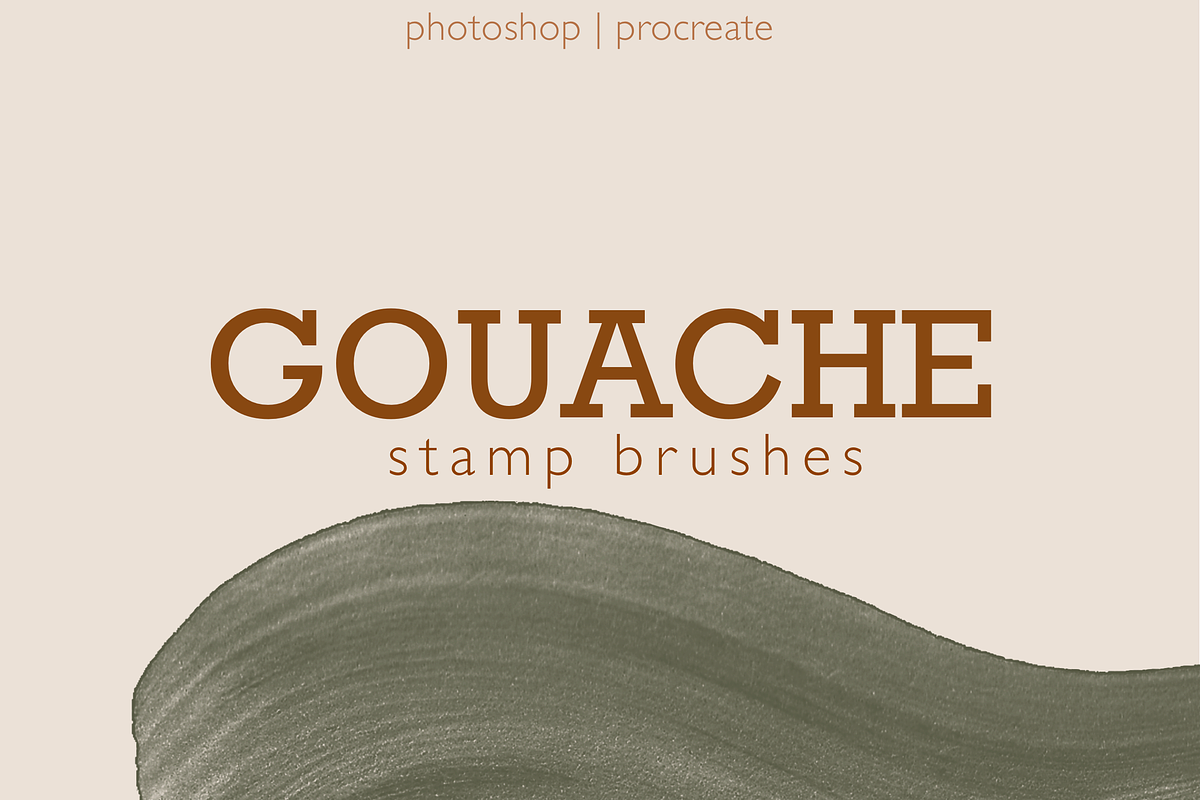 Gouache Stamp Brushes Pack, a Brush Add-On by Andreen (Photo 1 of 6)