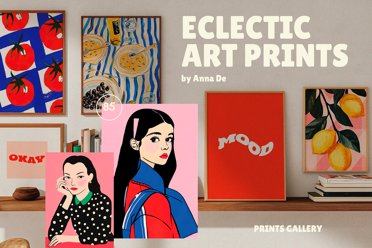 85 Eclectic Art Prints, a Background Graphic by Ann Creative (Photo 1 of 12)
