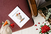 Valentine Goose Clipart Set, a Seasonal Illustration by IrynaPanashii (Thumbnail 5 of 10)