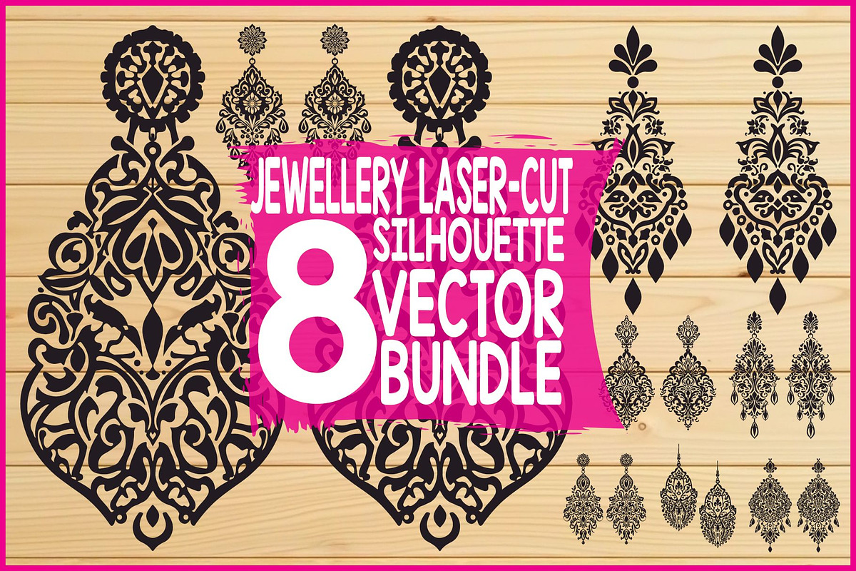 Jewellery Laser Cut Bundle, an Illustration by Amazin_art