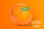 Orange Fruit Sticker/Label Mock Up, a Product Mockup by Little Type Factory (Thumbnail 3 of 7)