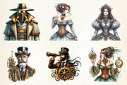 Steampunk Character Clipart, a Seasonal Illustration by DreamArtGraphic (Thumbnail 4 of 4)