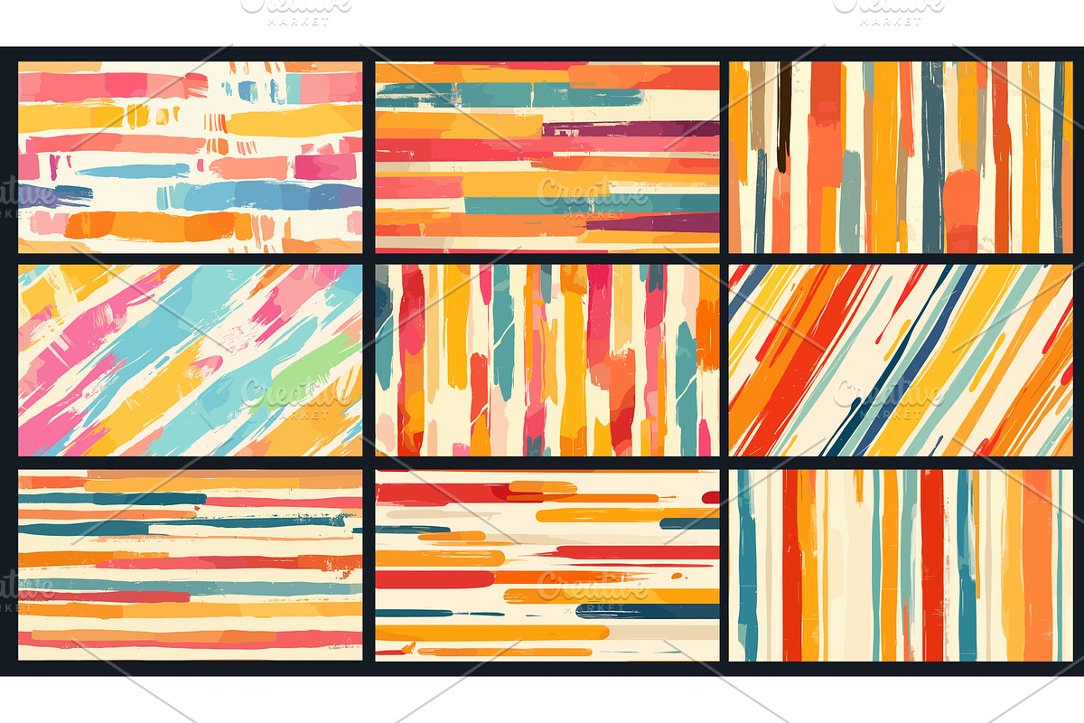 Paint stripes pattern. Colorful, an Illustration by Stock-Smart-Start