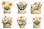 Whimsical Spring Envelope Clipart, an Illustration by DreamArtGraphic (Thumbnail 3 of 8)