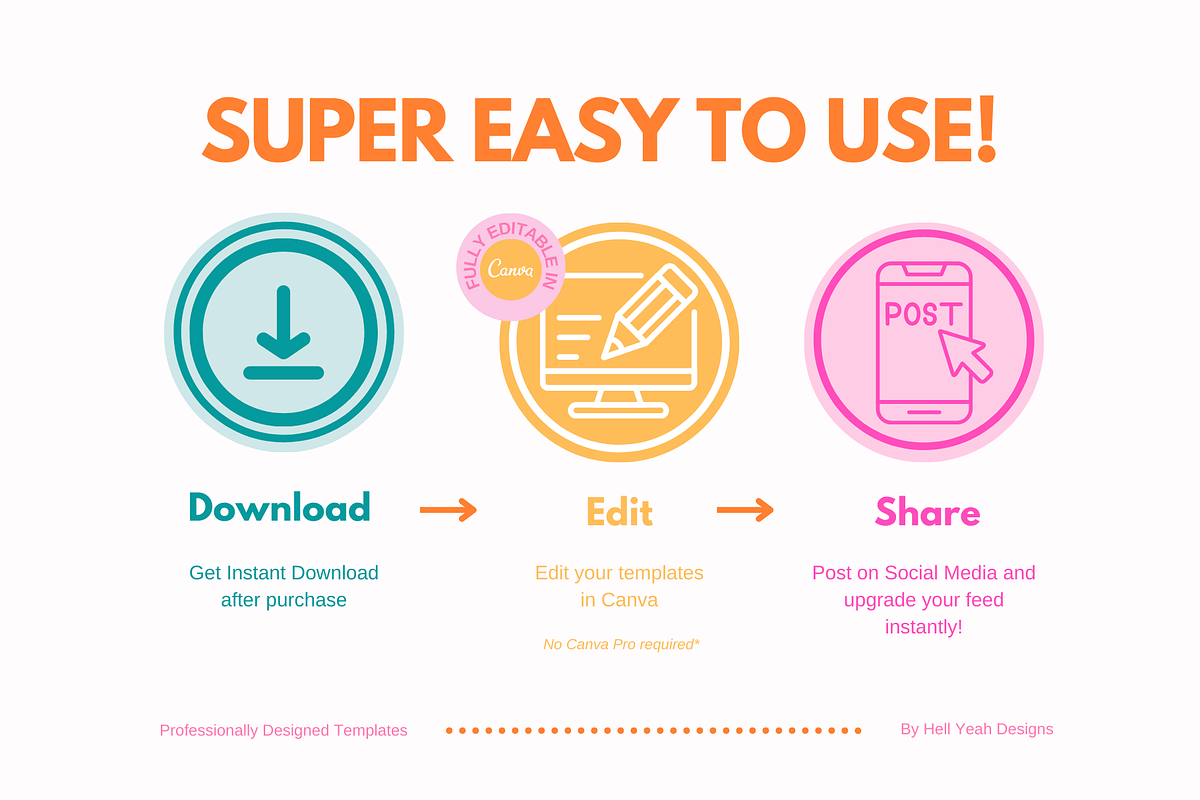 Bold Instagram Post Templates, a Social Media Template by Hell Yeah Designs (Photo 2 of 9)