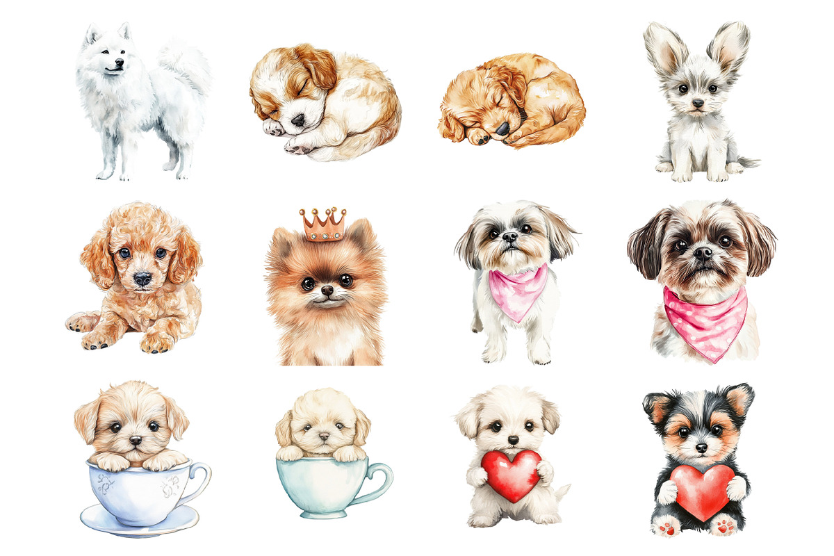 Fuluffy Dog Clipart, an Illustration by Design Market (Photo 3 of 4)