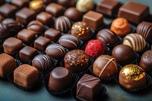 Delicious assortment of chocolates b, a Photo by Tanuart