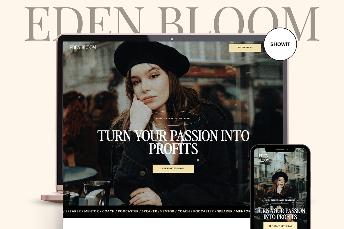 Showit Website | Eden Bloom, a Websites & App Template by thrivedigitally (Photo 1 of 9)