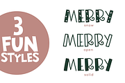 Merry Merry | Fun Font Trio, a Sans Serif Font by KA Designs (Thumbnail 5 of 10)