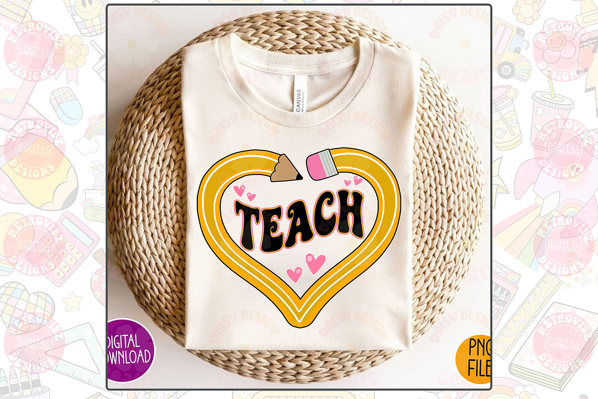 Retro Teacher Png Bundle, an Object Graphic by RETROVIBZDESIGNS (Photo 6 of 9)