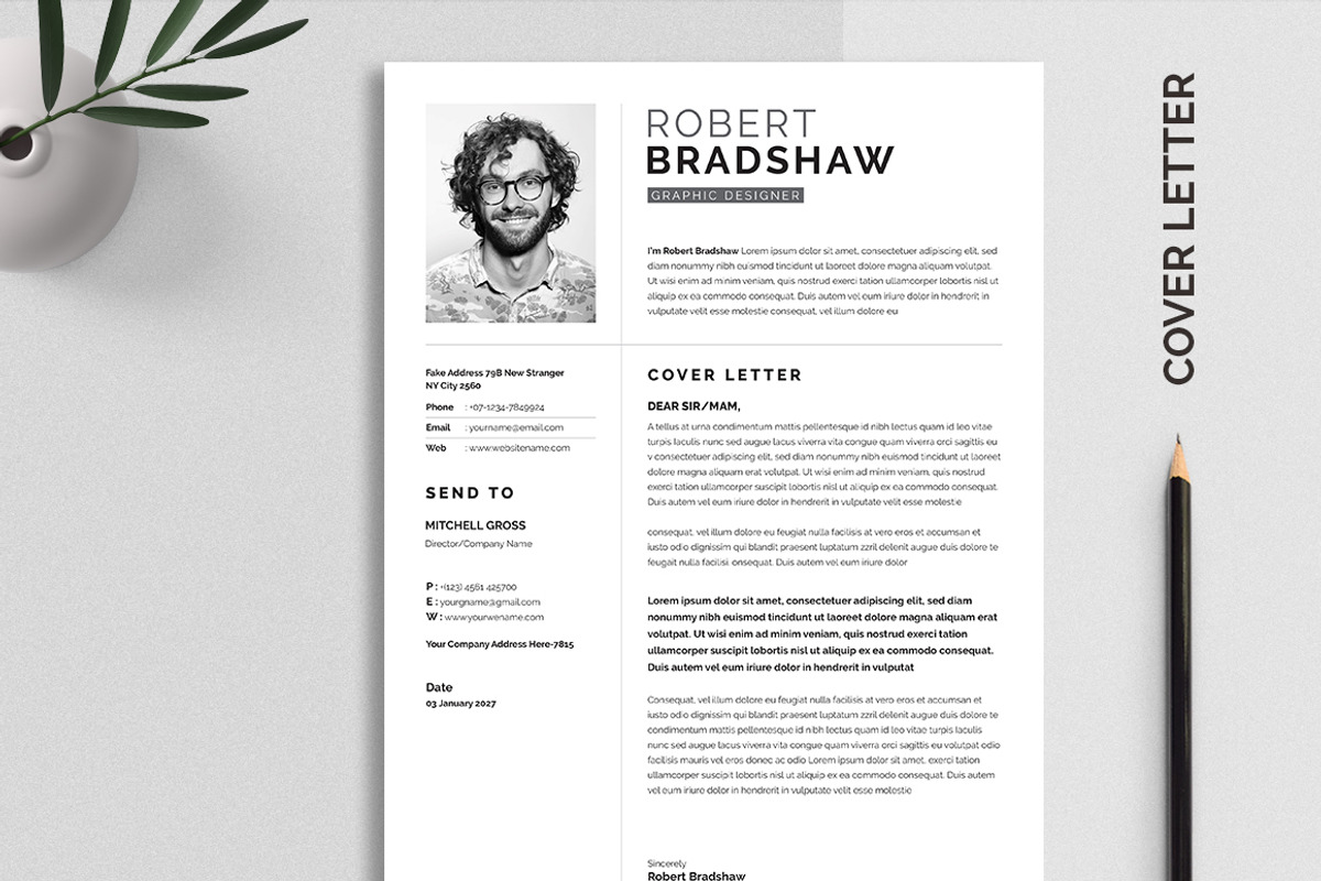 Resume | Canva, Word, PPTX, PSD, Ai, a Resume Template by ArtisticLand (Photo 3 of 4)