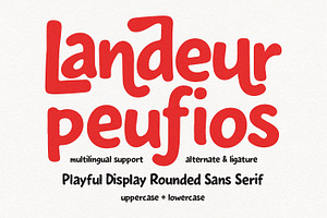Landeur Peufios Playful Rounded Sans, a Sans Serif Font by Maulana Creative
