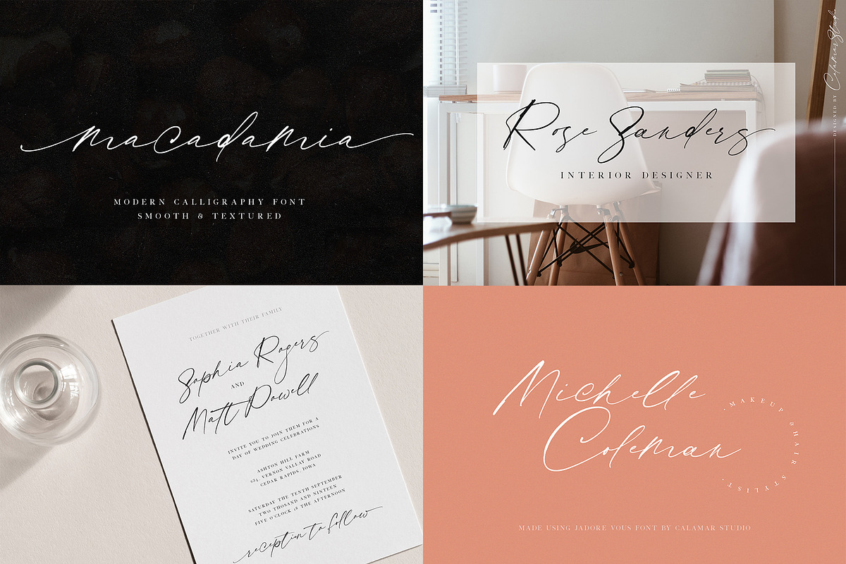 The Wedding Calligraphy Font Bundle, a Script Font by Calamar Studio (Photo 13 of 18)