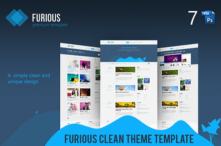 Furious | Clean And Unique PSD Templ