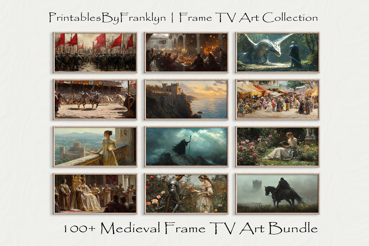 Medieval Times Frame Tv Art Bundle, a Person Photo by PrintablesByFranklyn (Photo 1 of 9)