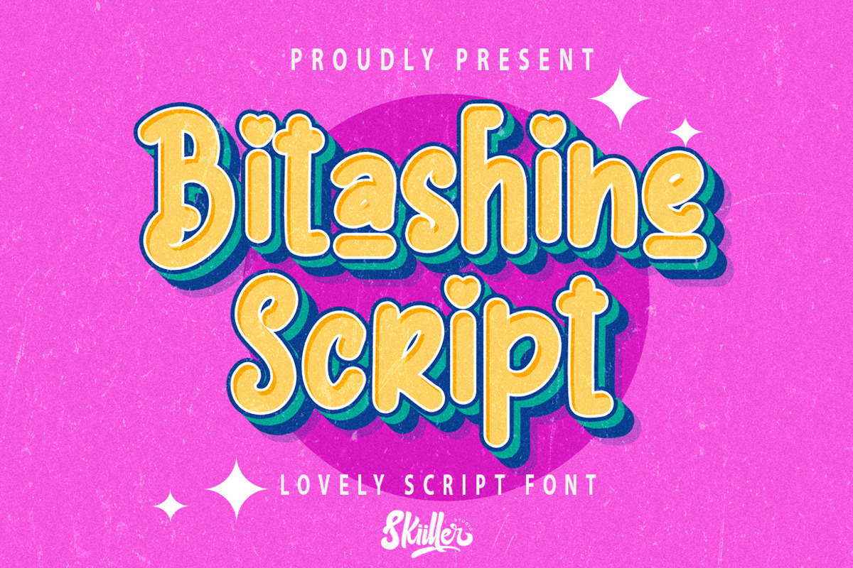 Bitashine Lovely Font, a Script Font by skiiller studio (Photo 1 of 7)